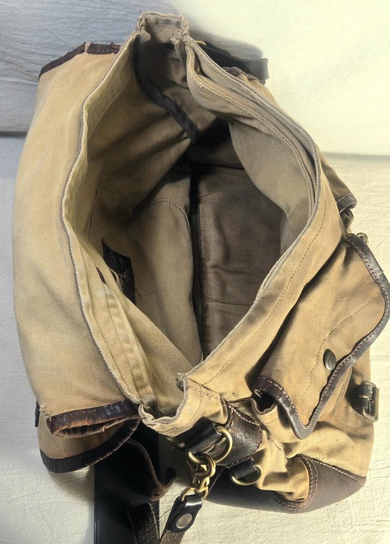 ★希少!80s VINTAGE RRL ★キャンバス×レザー ショルダーバッグ