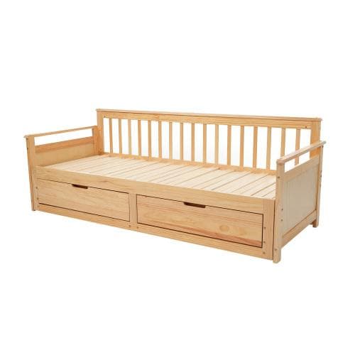 ソファベッド ディベッド 伸長式ベッド 木製 引き出し付き 収納付き おしゃれ