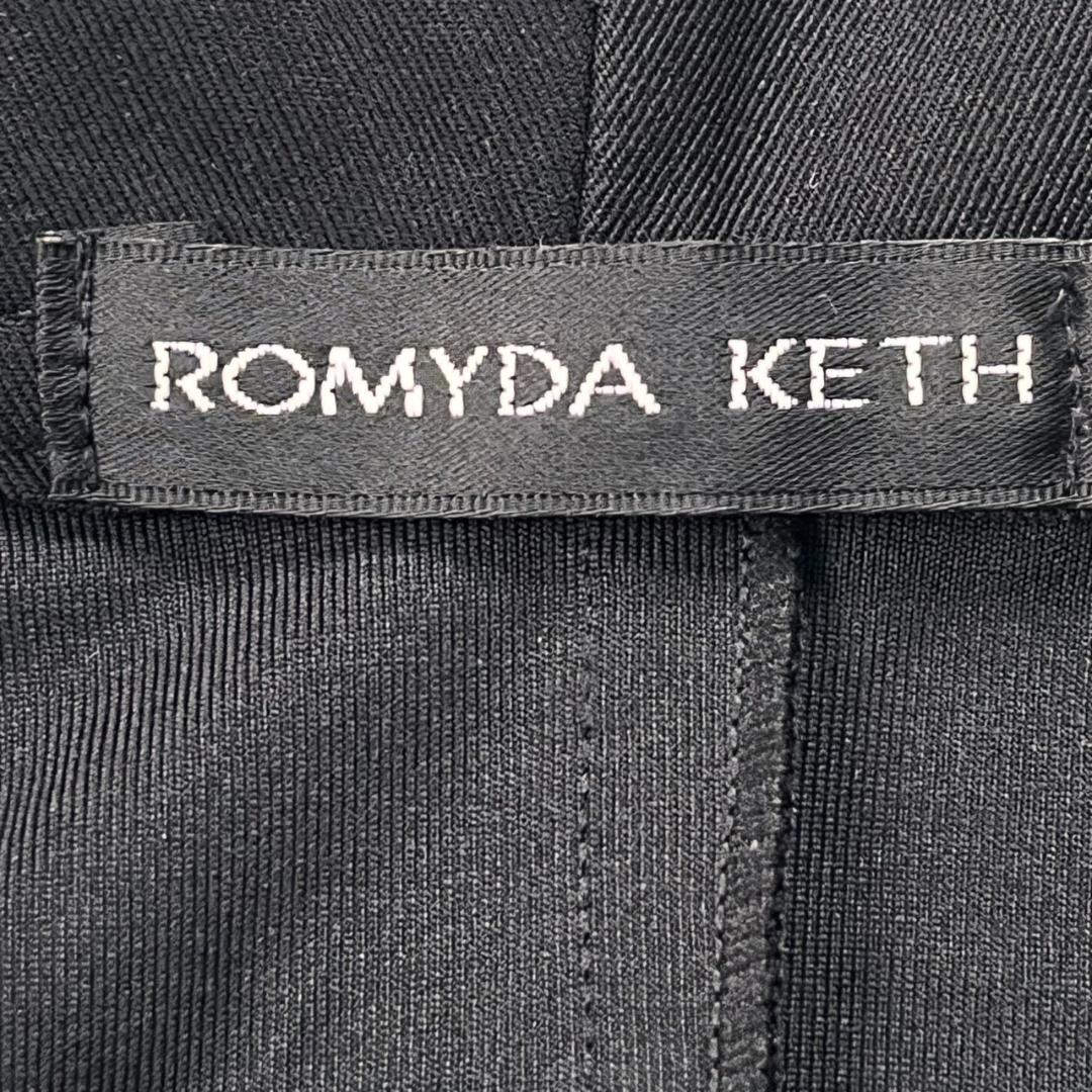 【美品】ROMYDA KETH ロングワンピース 立体花装飾 黒 M-L相当