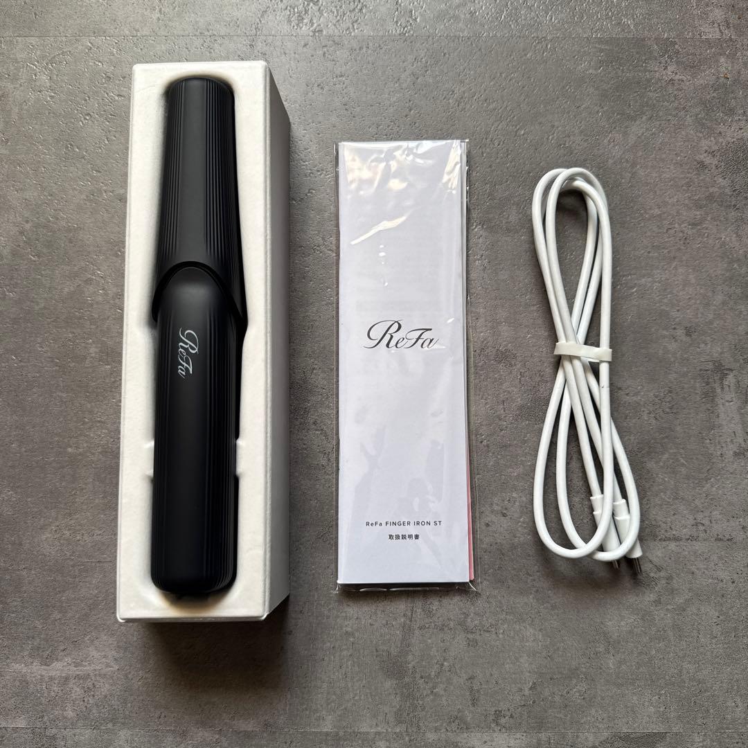 美品 リファフィンガーアイロン ST（ブラック）