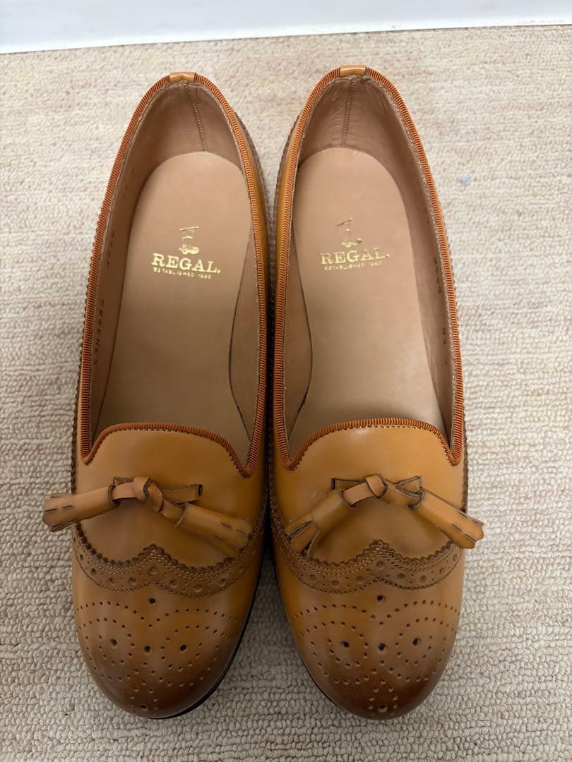 REGAL リーガル タッセルローファー 23cm キャメル ブラウン 日本製