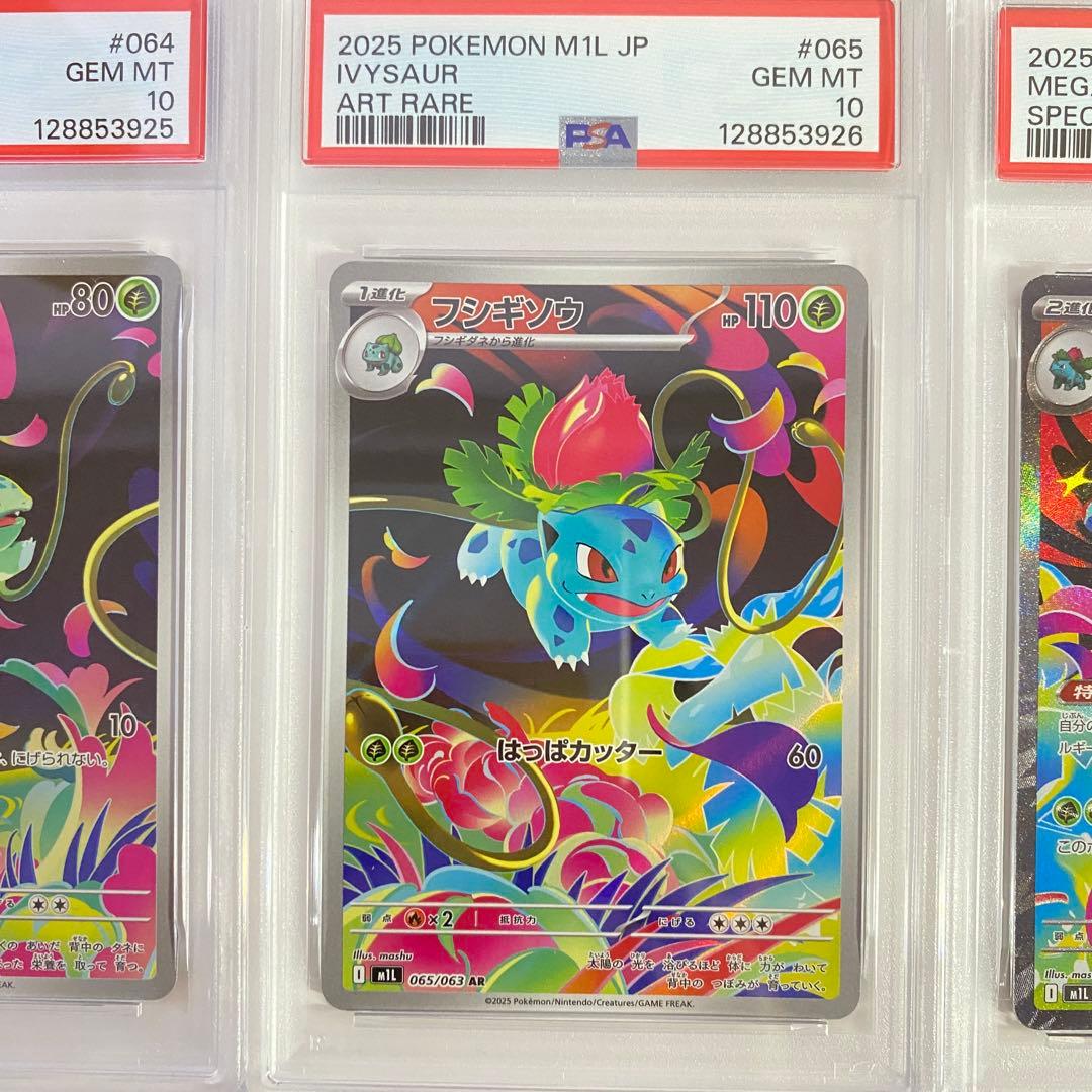 【PSA10】6連番 フシギダネAR フシギソウAR メガフシギバナex SAR