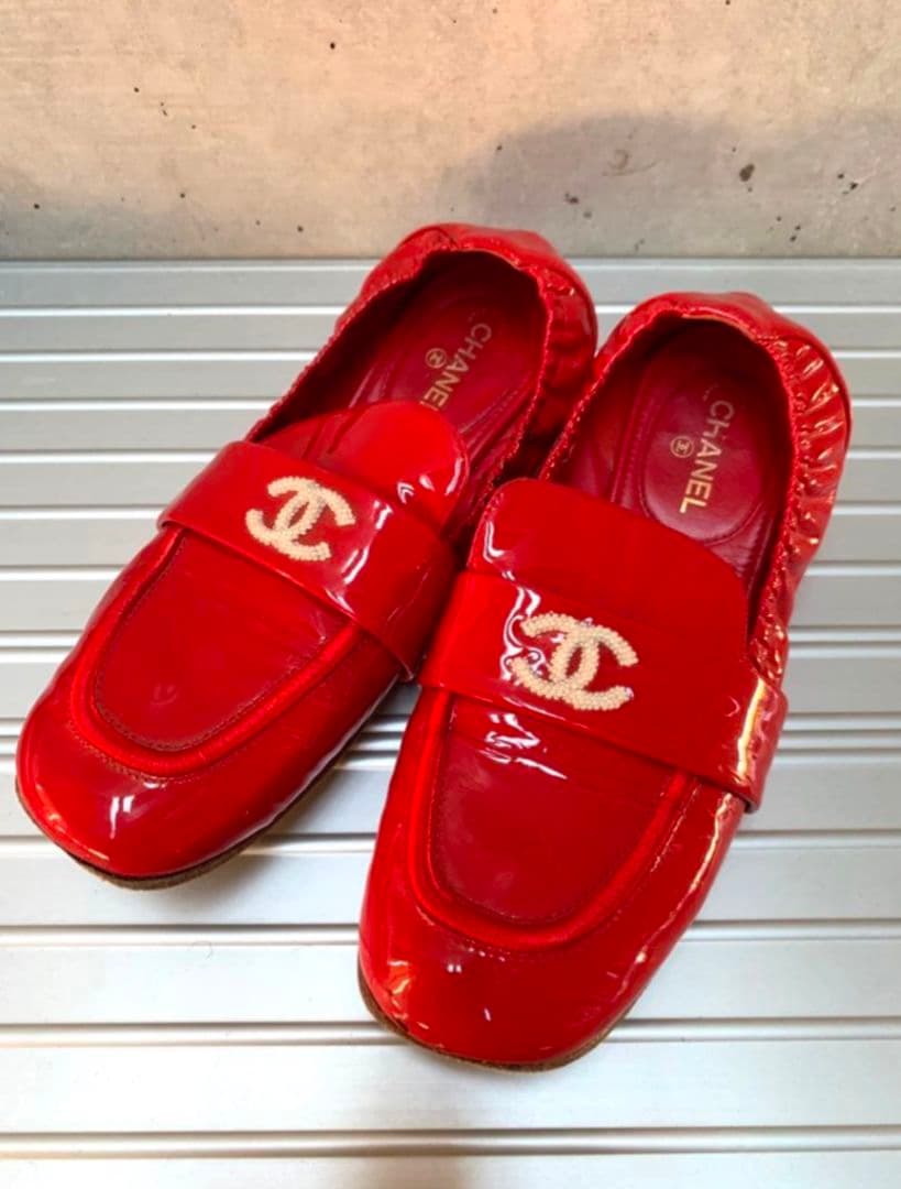 CHANEL シャネル　ローファー　パール　ココマーク
