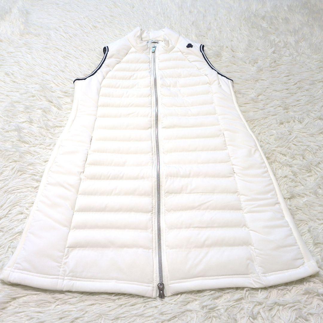 美品　and per se　アンパスィ　ダウンベスト　ロング　L 　白
