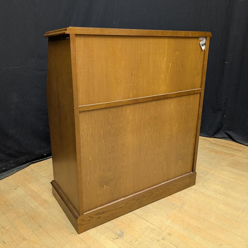 美品　カリモク　天然木　ライティングデスク　ライティングビューロー　デスク　B