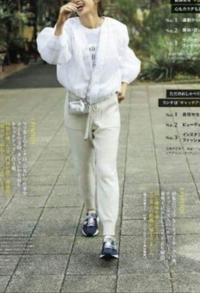 ✿　エブールebure　ハイゲージカシミア リブニットパンツ