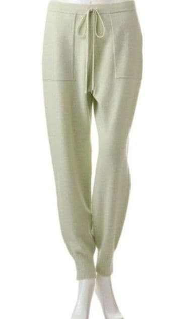 ✿　エブールebure　ハイゲージカシミア リブニットパンツ