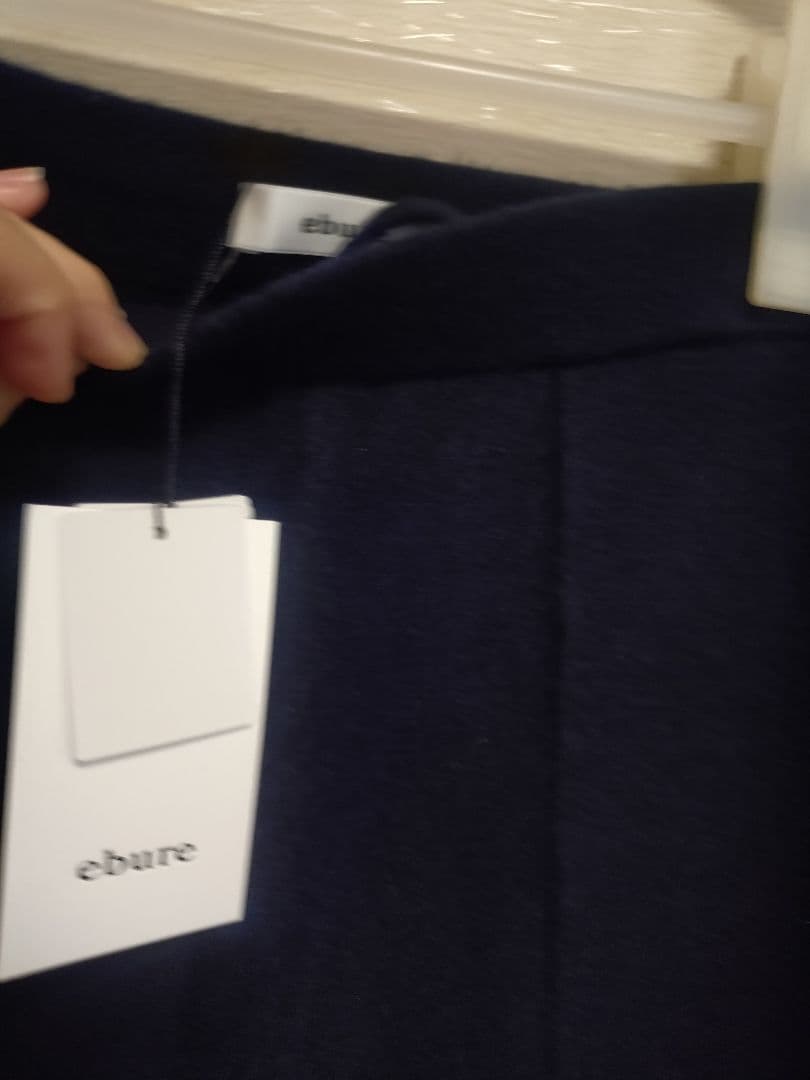 ✿　エブールebure　ハイゲージカシミア リブニットパンツ