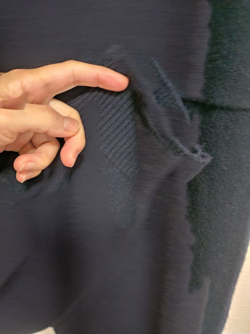 ✿　エブールebure　ハイゲージカシミア リブニットパンツ