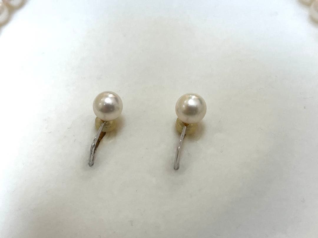 美品　本真珠　パール　ネックレス　イヤリング　指輪　リング　3点セット