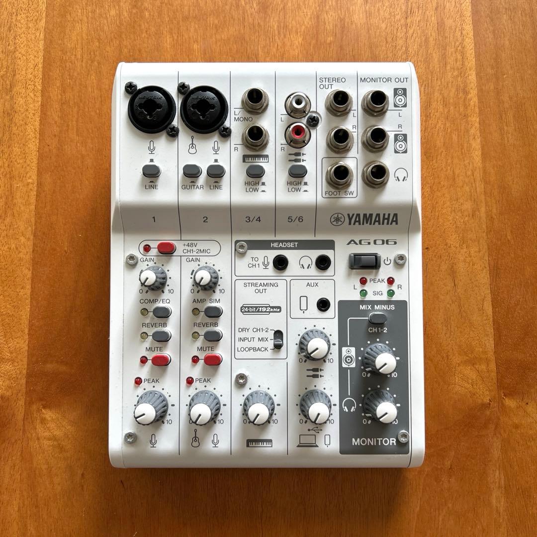 YAMAHA オーディオインターフェイス　AG06MK2 W
