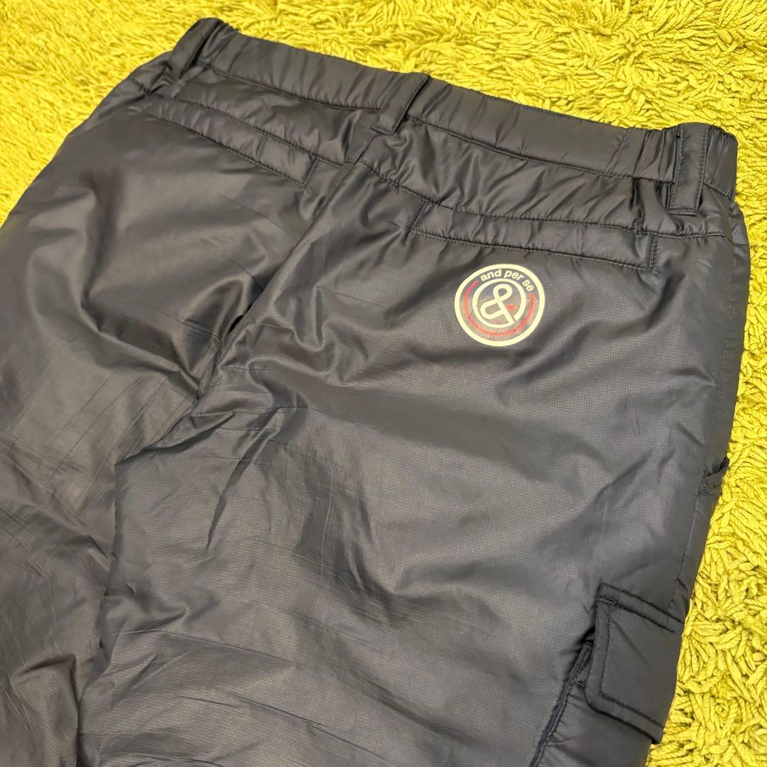 and per se アンパスィ 中綿パンツ レディースパンツ ネイビー M