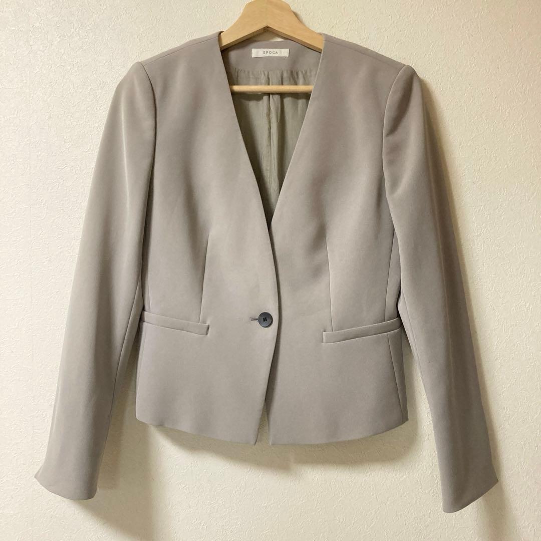 美品✨EPOCA エポカ スカートスーツ セットアップ 42 ベージュ XL上品