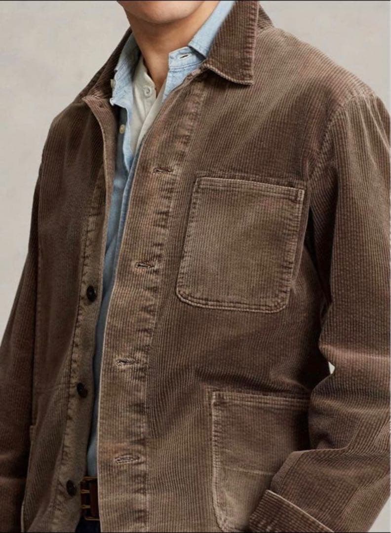 polo ラルフローレン コーデュロイジャケット カバーオール　ブラウン　RRL