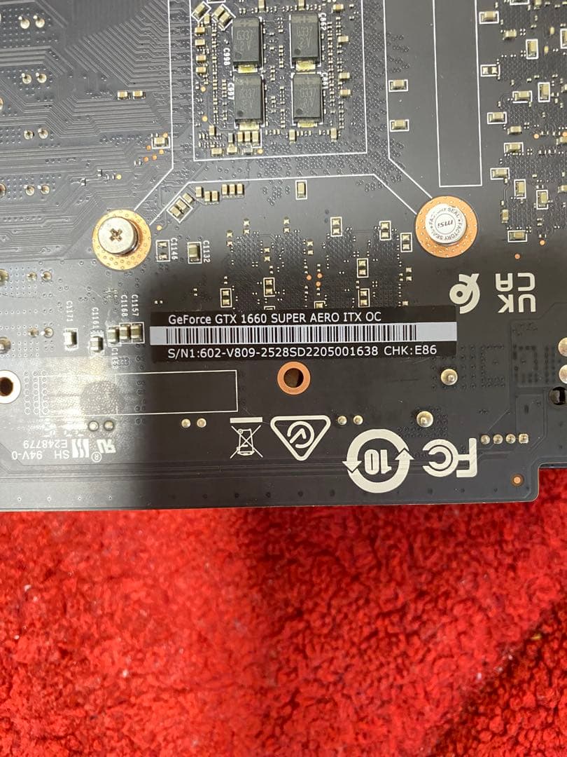 グラフィックボード・グラボ・ビデオカード MSI AERO GeForce 1660 super Aero