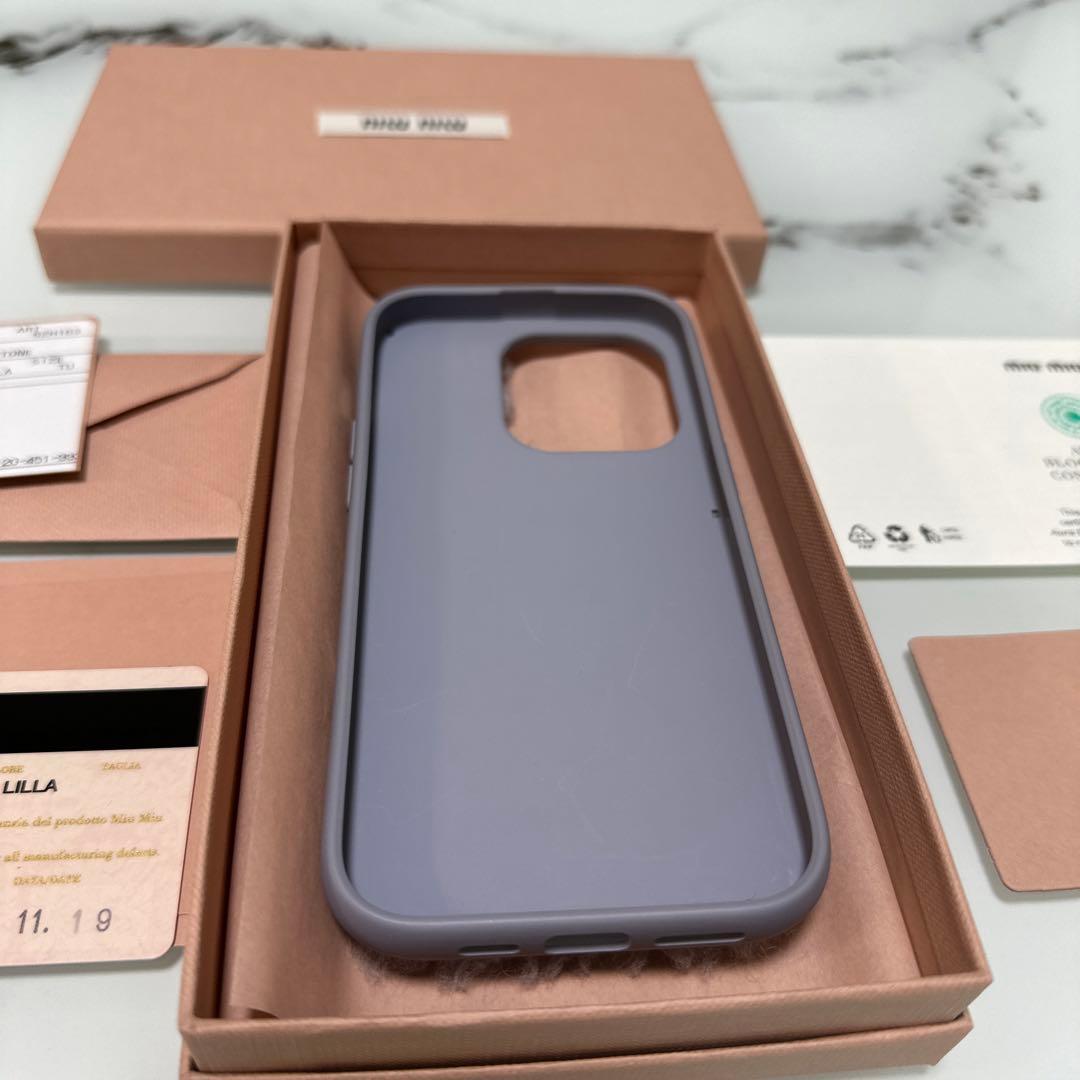 MIUMIU iPhone14Pro ケース　新品未使用　ギャランティカード付き