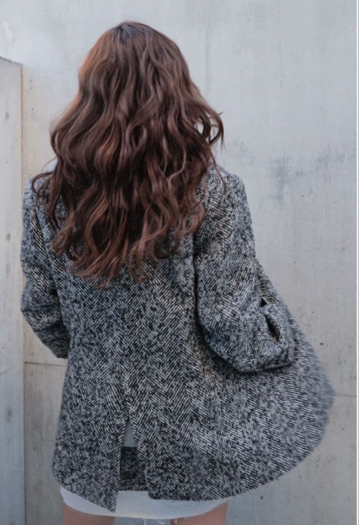 シェリエ sheller ヘリンボーンオーバーサイズジャケット