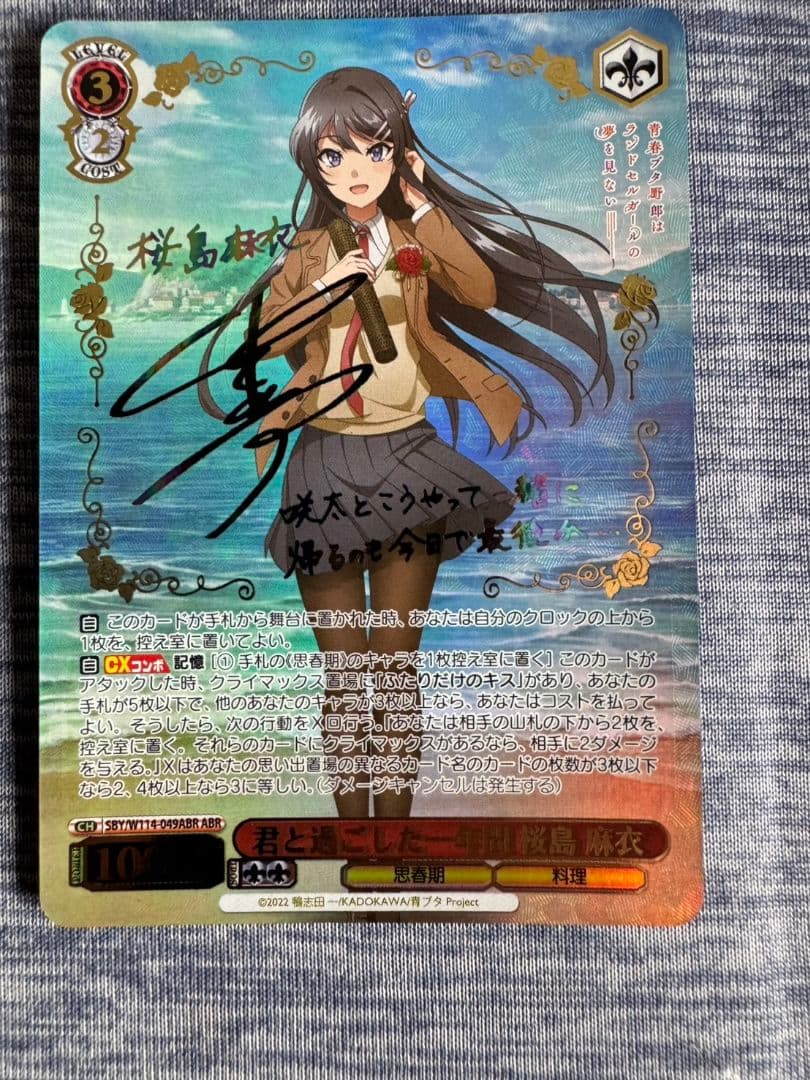 ヴァイスシュヴァルツ　青春ブタ野郎シリーズ　君と過ごした1年間　桜島麻衣　ABR