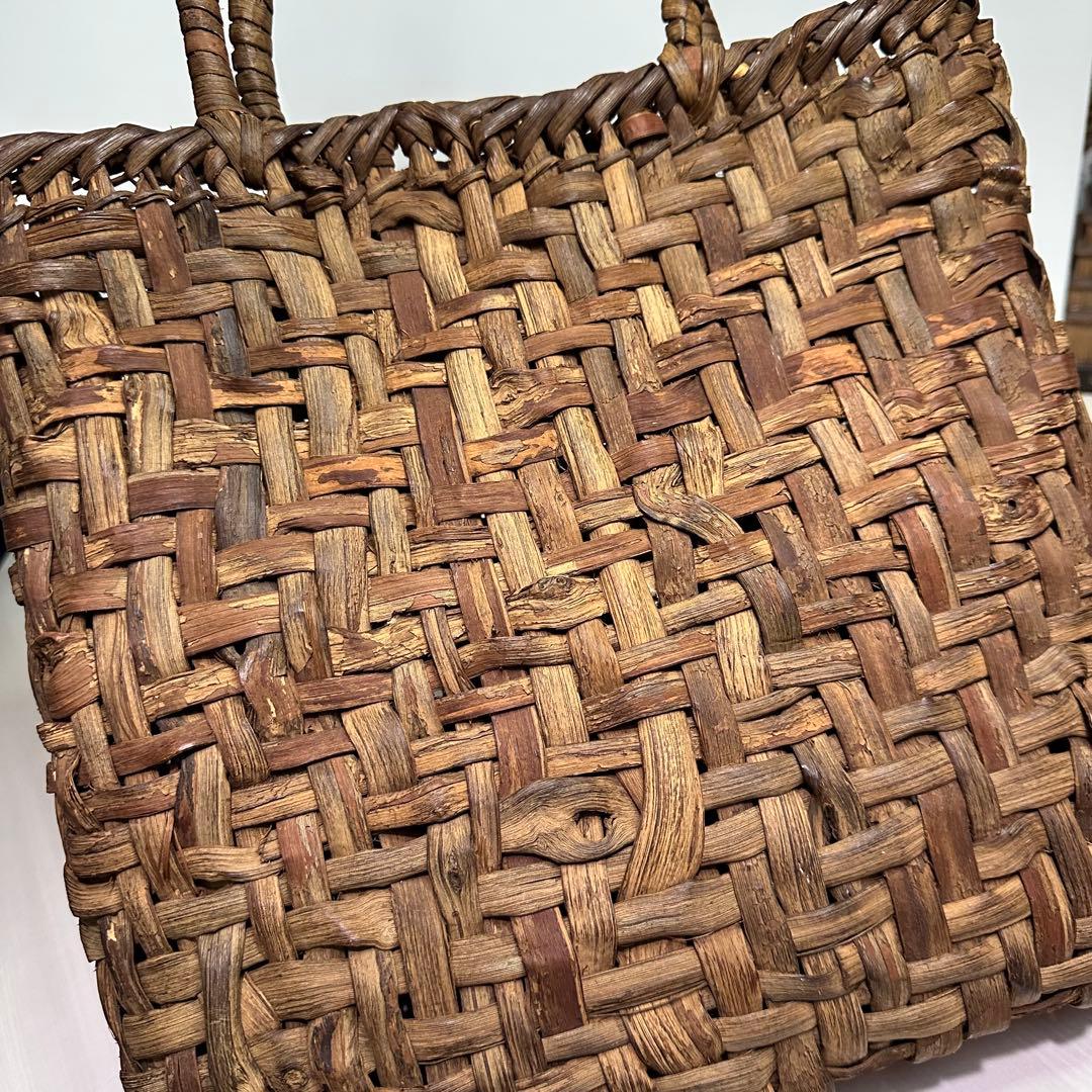 山葡萄☆国産☆トートバッグ☆編み込み☆カゴバッグ☆