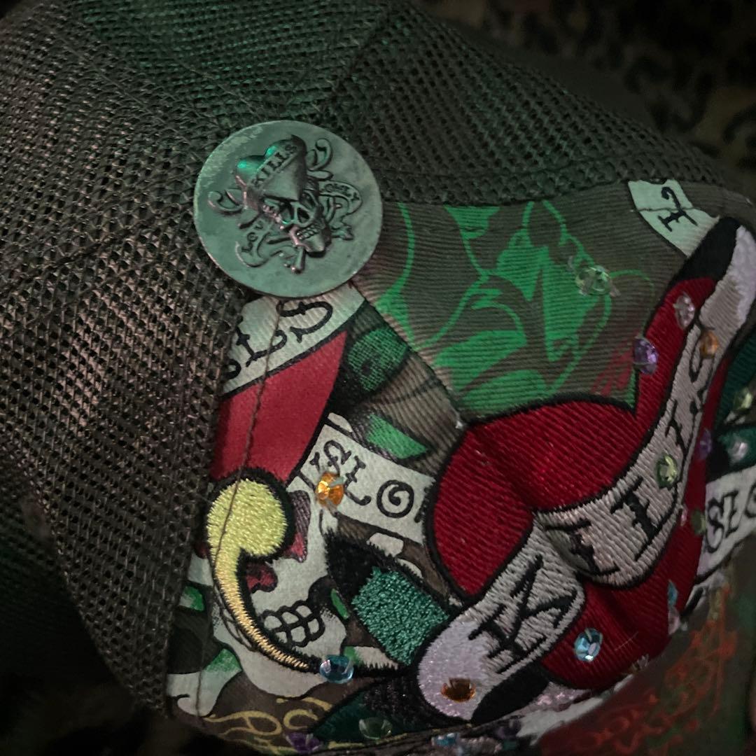 Ed hardy メッシュキャップ 刺繍