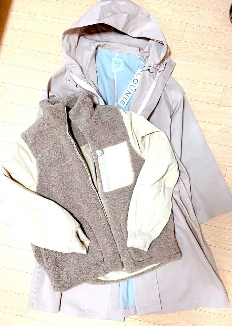 新品LOUNIEボアライナー付きフードコート❤︎ピンク38