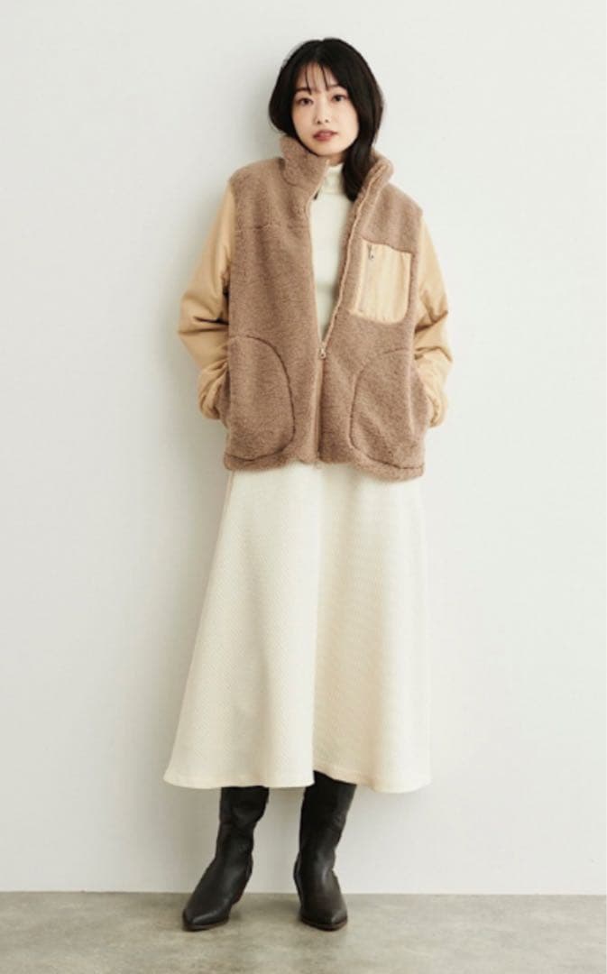 新品LOUNIEボアライナー付きフードコート❤︎ピンク38