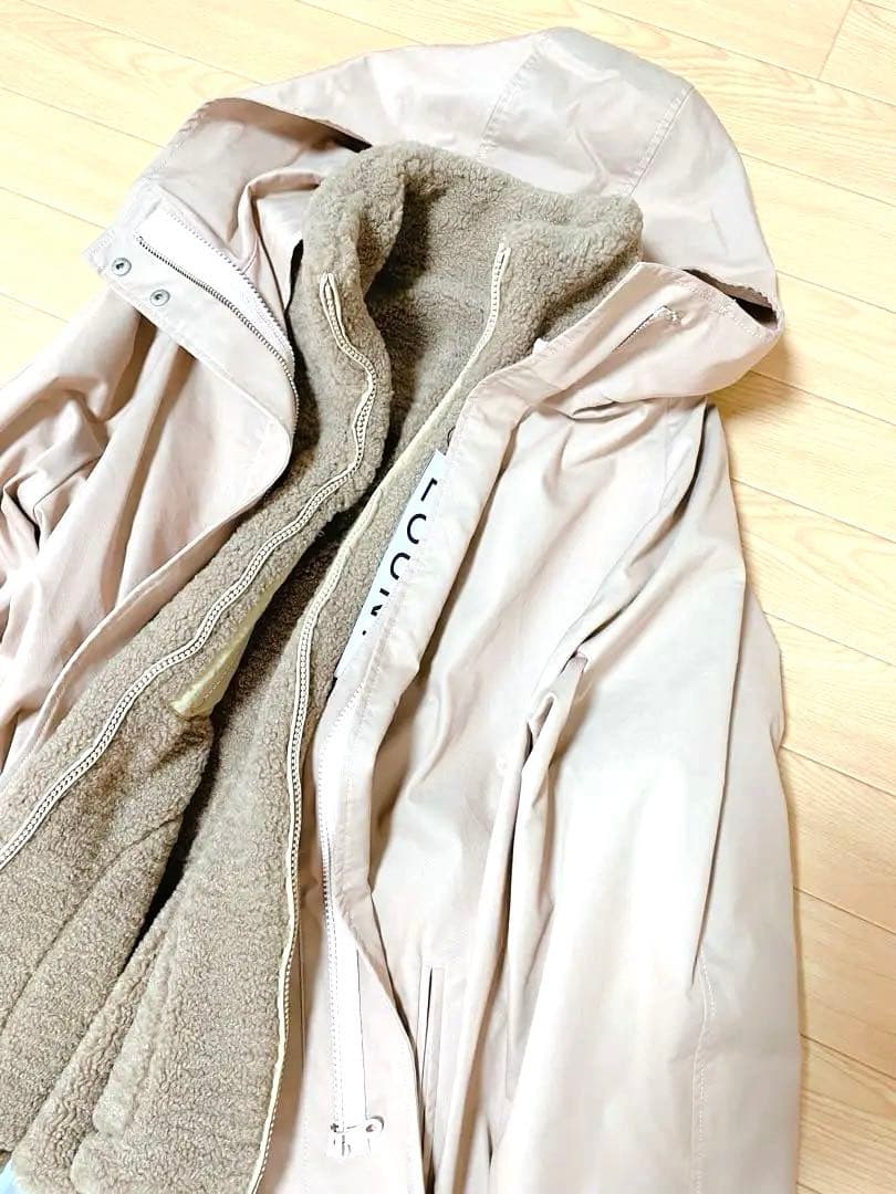 新品LOUNIEボアライナー付きフードコート❤︎ピンク38