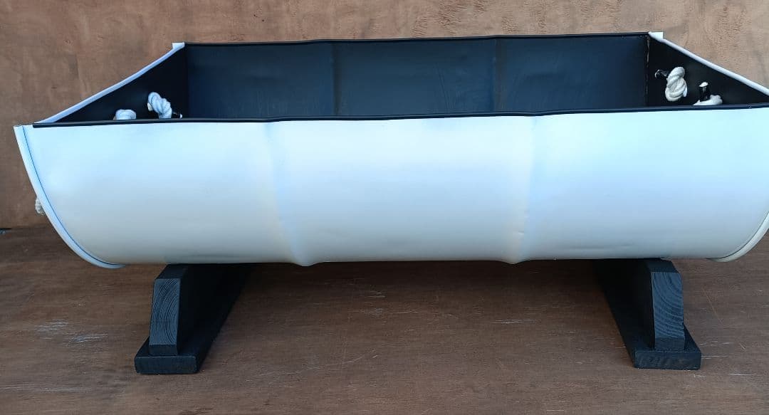 HARU品！ドラム缶remakeプランター！ホワイト＆ブラック