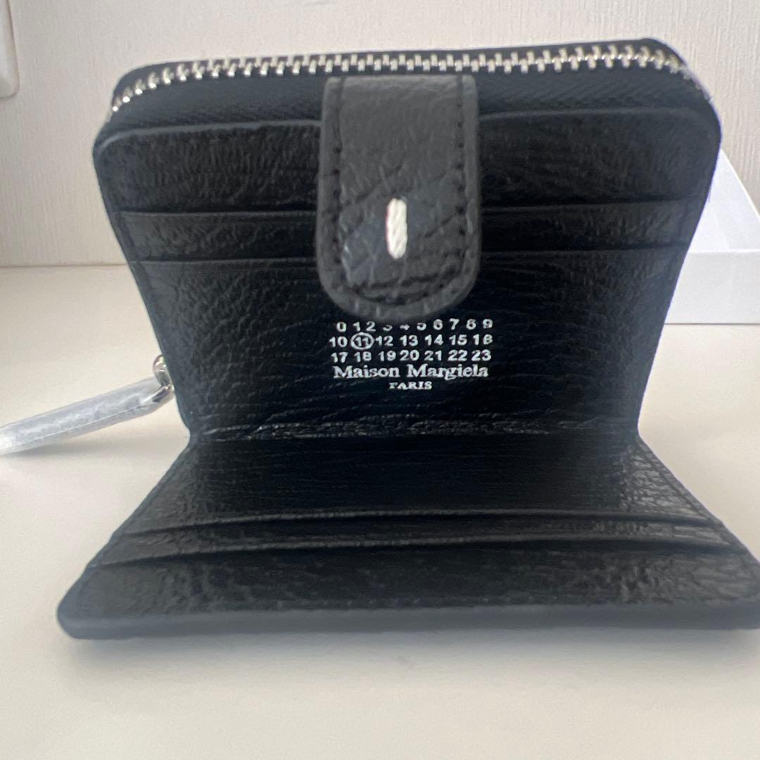 Maison Margiela ブラック レザー 二つ折り財布
