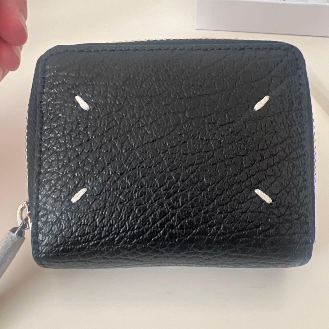 Maison Margiela ブラック レザー 二つ折り財布