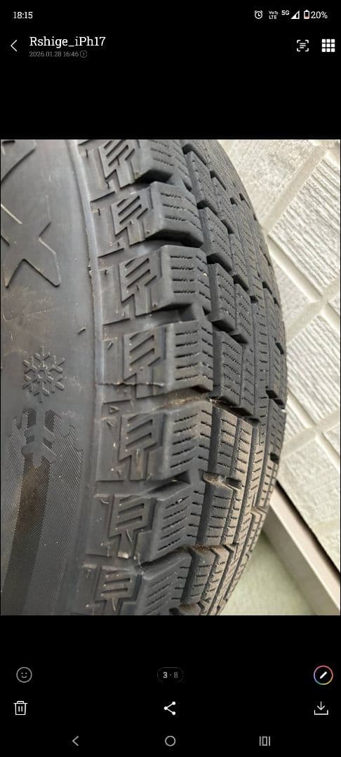 キャラバン スタッドレスタイヤホイール 4本セット