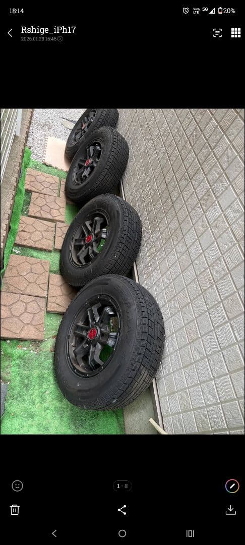 キャラバン スタッドレスタイヤホイール 4本セット