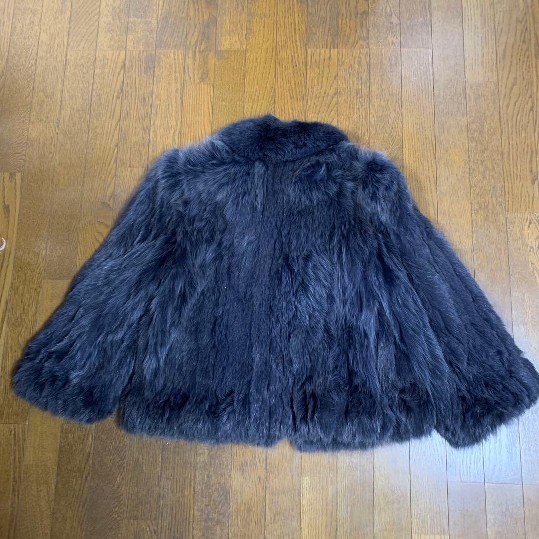 SAGA FOX ダークブルー ファーコート