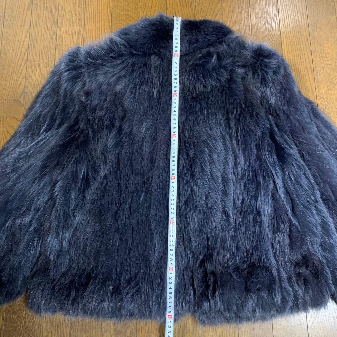 SAGA FOX ダークブルー ファーコート