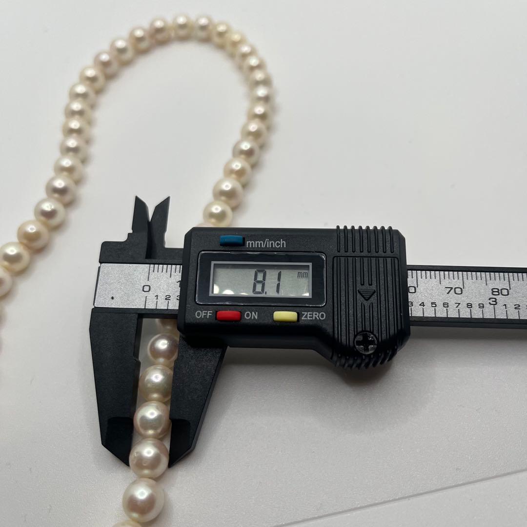 冠婚葬祭◎美品アコヤ真珠ネックレス8.0〜8.2mm送料込⑨