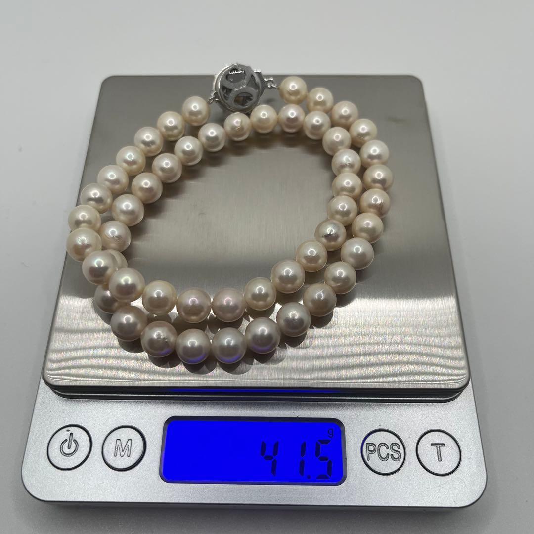 冠婚葬祭◎美品アコヤ真珠ネックレス8.0〜8.2mm送料込⑨