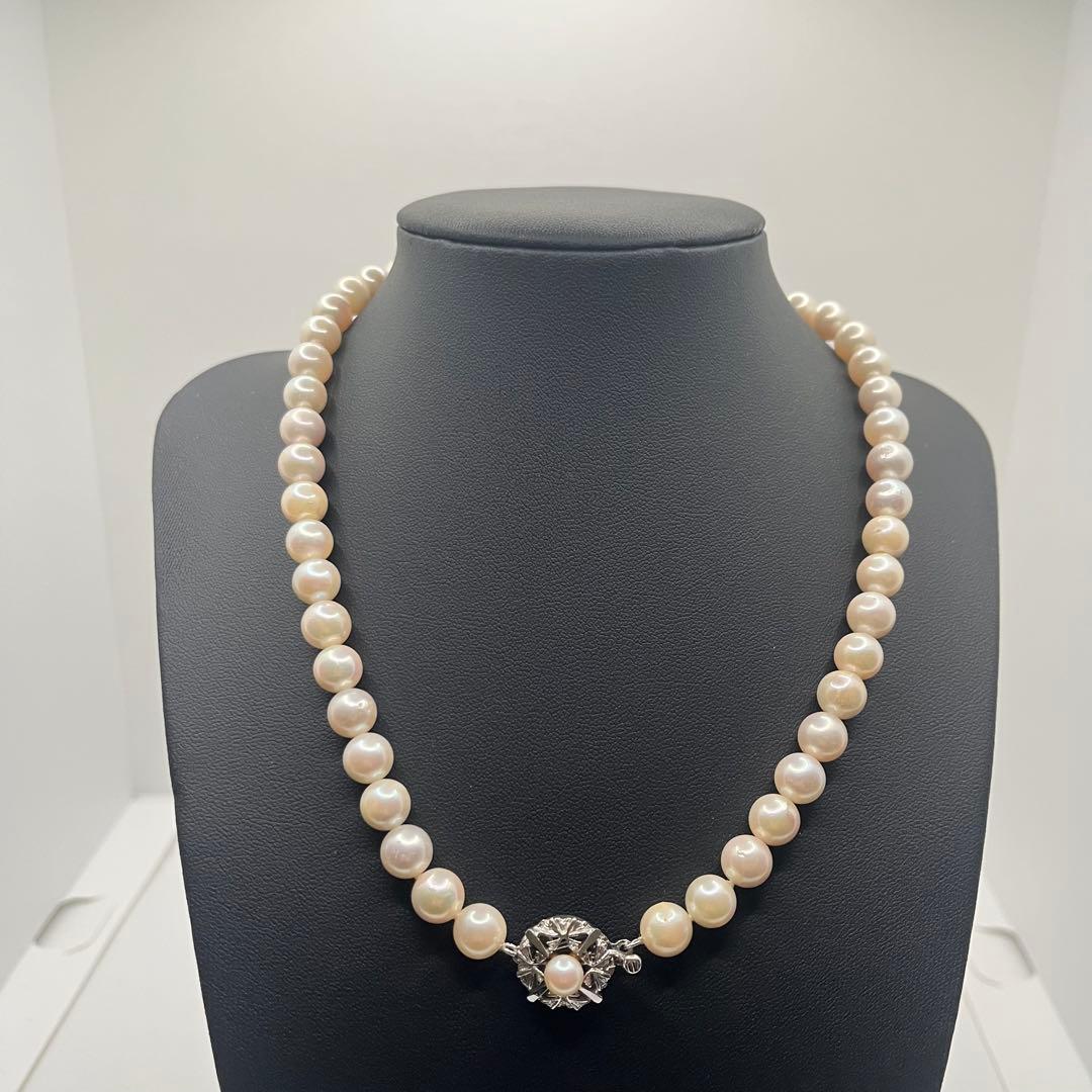 冠婚葬祭◎美品アコヤ真珠ネックレス8.0〜8.2mm送料込⑨