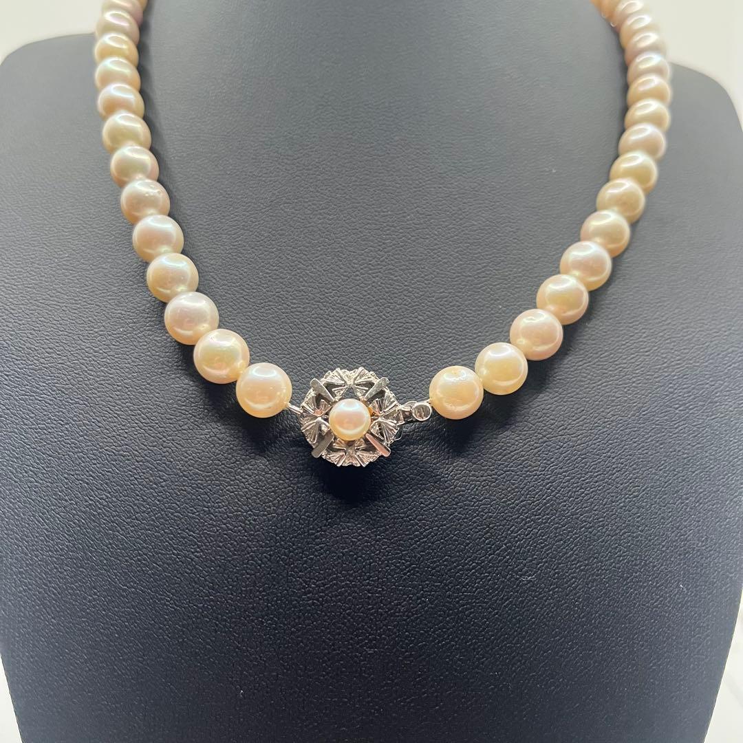 冠婚葬祭◎美品アコヤ真珠ネックレス8.0〜8.2mm送料込⑨