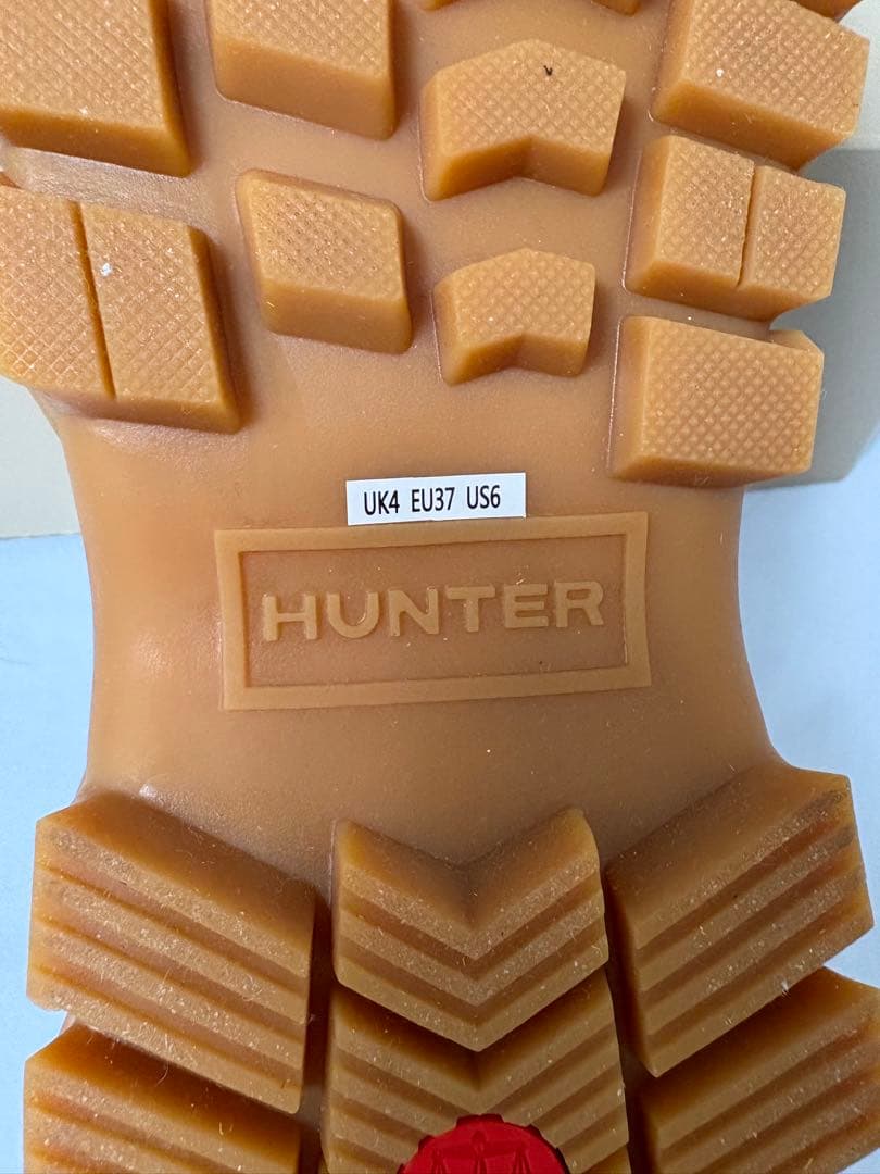 HUNTER ホワイト ショートブーツ