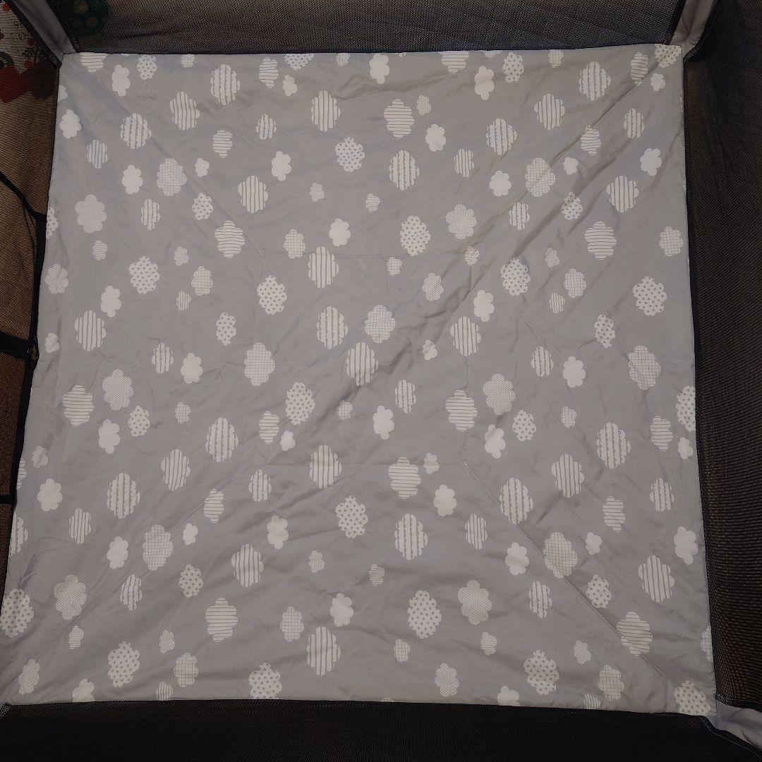 日本育児 洗えて たためる ポータブル ベビーサークル スクエア グレー