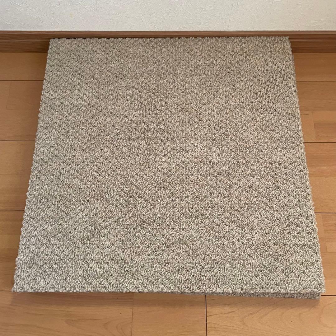 静床ライト シープホワイト 10枚 防音ラグ タイルカーペット③