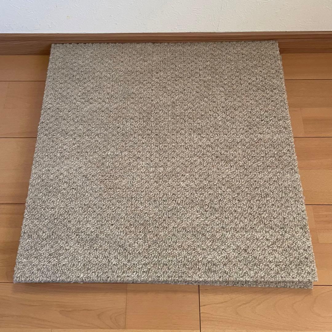 静床ライト シープホワイト 10枚 防音ラグ タイルカーペット③