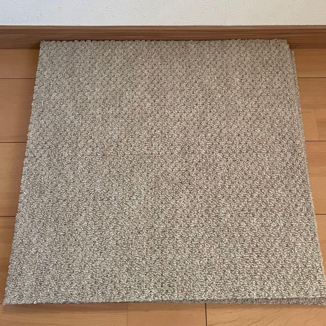 静床ライト シープホワイト 10枚 防音ラグ タイルカーペット③