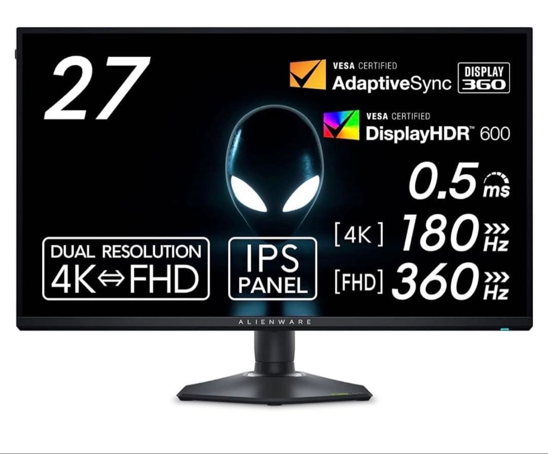 DEL ALIENWARE27インチゲーミングモニター