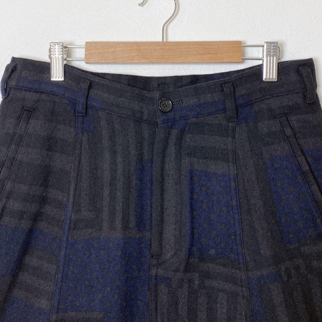 美品✨COMME des GARCONS ウール総柄サルエルパンツ S