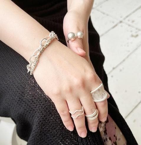 シルバーチェーンネックレス 40cm カレンシルバー タイシルバー エスニック