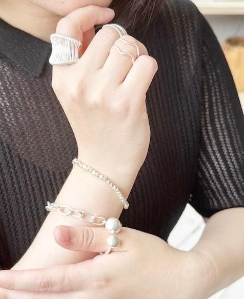 シルバーチェーンネックレス 40cm カレンシルバー タイシルバー エスニック