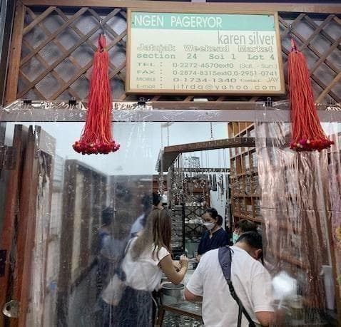 シルバーチェーンネックレス 40cm カレンシルバー タイシルバー エスニック