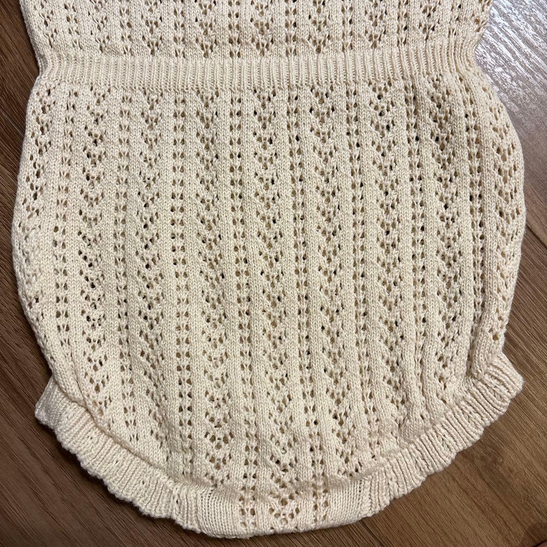 bebe oragnic ボンネット ロンパース