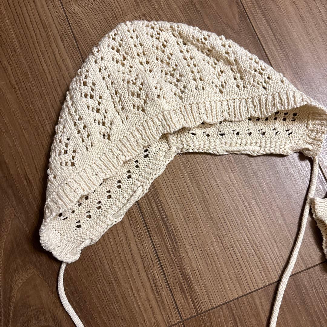 bebe oragnic ボンネット ロンパース